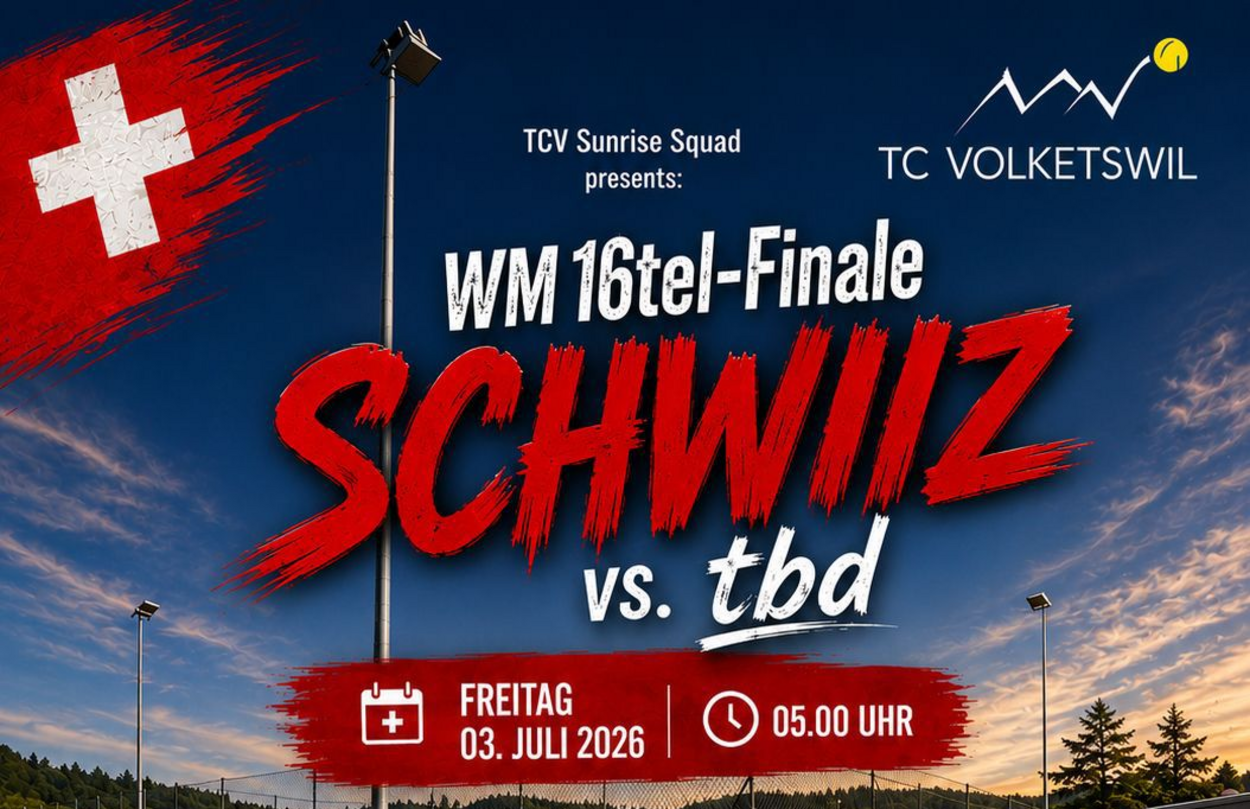 16tel Finale im TCV für Frühaufsteher